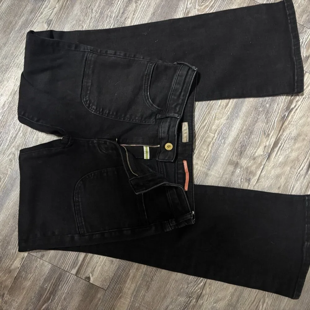 Pilcro The Icon Flare Jeans Size 27 Black Distressed - Picture 4 of 5